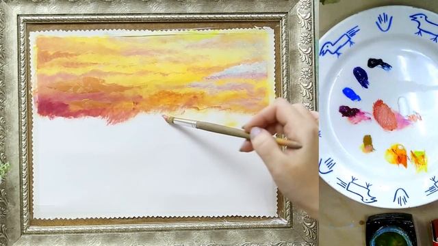 Как нарисовать горы. Тональность. смотреть онлайн