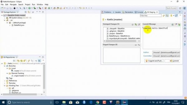 Git 4 : Create and Add a project to a Github repository - Eclipse