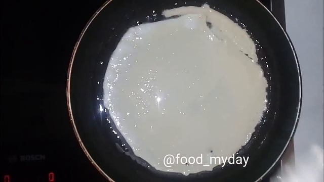 Салат из копченой курицы и яичных блинчиков: рецепт от Foodman.club смотреть онлайн