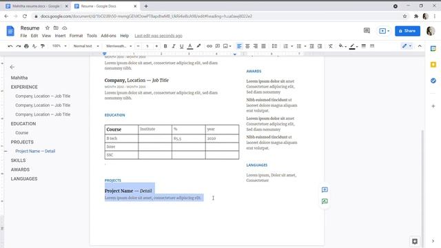 How to make the best resume with Google docs app | Best resume for freshers | Best resume for MNCs смотреть онлайн