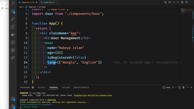 React-TypeScript Bangla Tutorial 3 : user defined Props types (part-1) смотреть онлайн