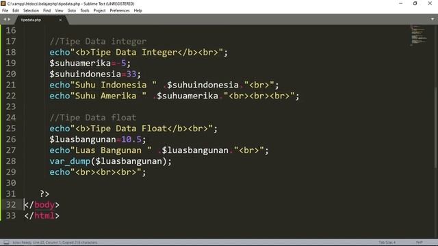 #4 TIPE DATA | DASAR-DASAR PEMROGRAMAN PHP смотреть онлайн