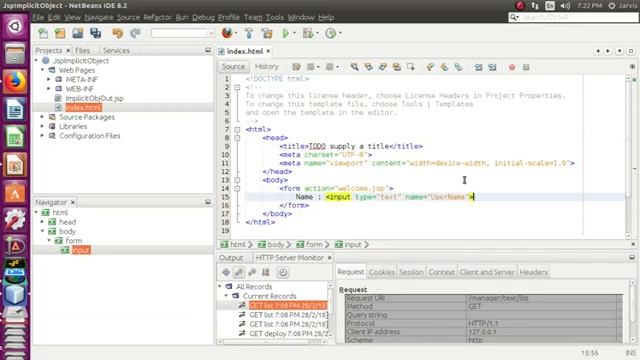 jsp(java server pages) httprequest implicit object demonstration смотреть онлайн