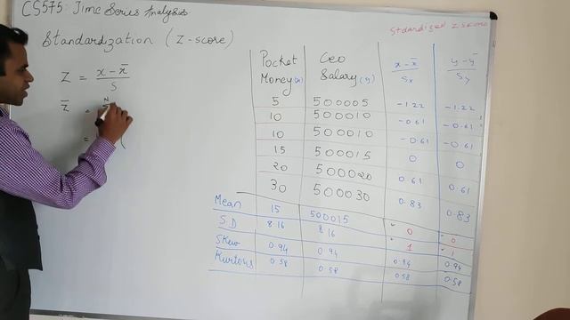 CS575 Time Series Analysis Module 01 Stats Lec 16 Standardization z score смотреть онлайн