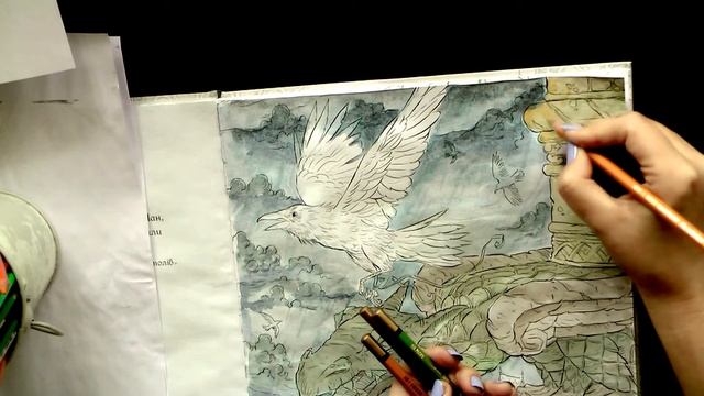 Раскраска-антистресс "Игра престолов". Раскрашиваем ворона. Часть 1 смотреть онлайн