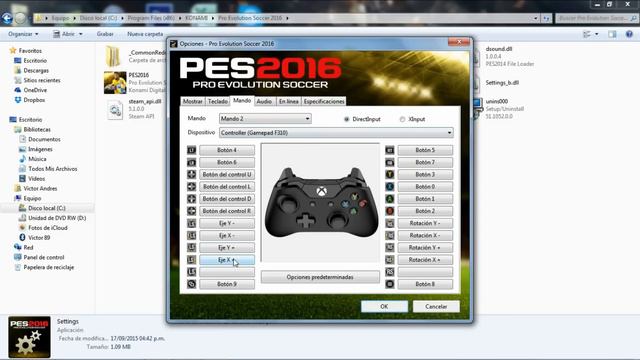 PES 2016 PC - CONFIGURACION DEL MANDO O JOYSTICK смотреть онлайн