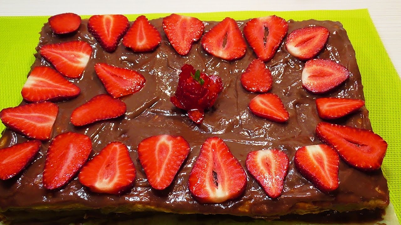 ВКУСНЫЙ ТОРТИК ИЗ СЛОЕНОГО ТЕСТА С ШОКОЛАДНЫМ КРЕМОМ Как приготовить тортик. смотреть онлайн