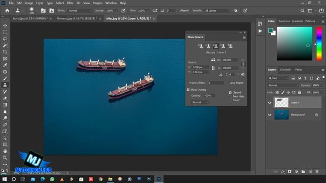 Clone Stamp Tool - Clone Source Panel - Adobe Photoshop 2021 In TELUGU for Beginners Class 11 смотреть онлайн