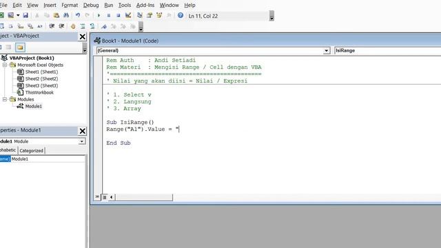 Tips & Trick VBA : Cara Mengisi Range dengan Macro Excel (VBA) смотреть онлайн