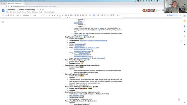 Kubernetes Release Team Meeting (1.27) for 20230301 смотреть онлайн