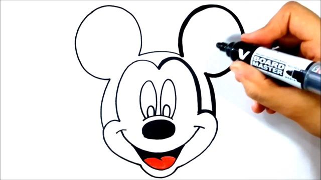 HOW TO DRAW MICKEY MOUSE EASY STEP BY STEP смотреть онлайн