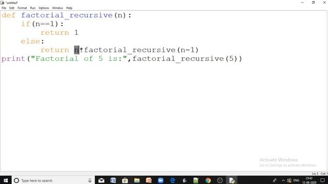 Recursive function in Python смотреть онлайн