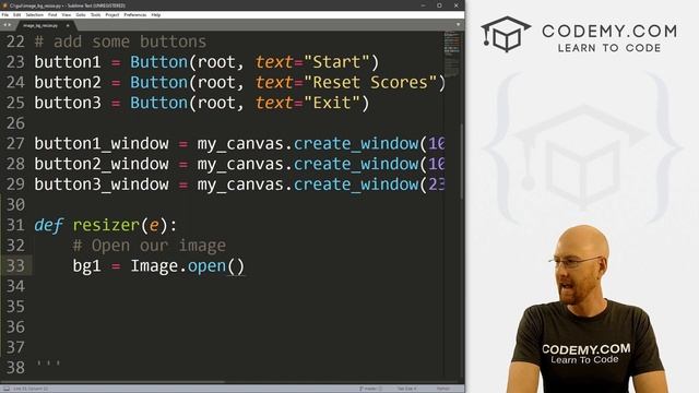 Dynamically Resize Background Images - Python Tkinter GUI Tutorial #148