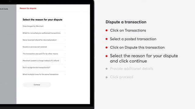 How To Dispute A Transaction Online | PC Financial