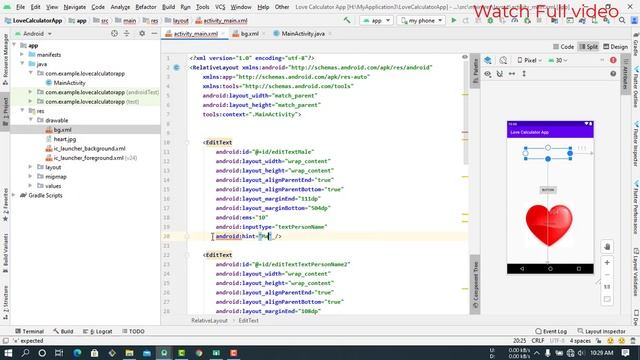How to create Love Calculator in Android Studio in Bangla 2021 смотреть онлайн