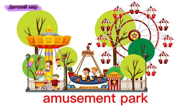 Places and buildings in a city in English. Места и здания в городе на английском языке #places смотреть онлайн