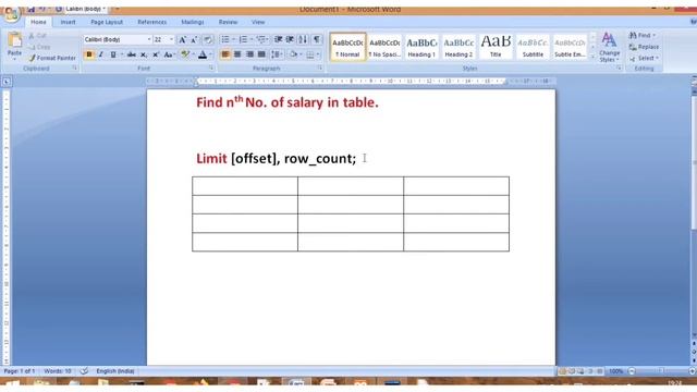 Find Nth Number Of Highest Salary in Table | #MYSQL | Most Ask Question in Interview | LIMIT Clause смотреть онлайн
