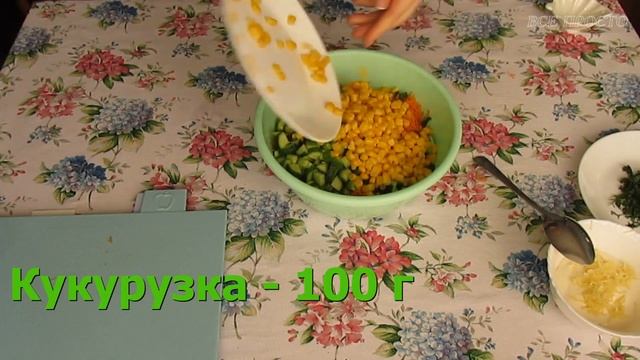 Салат з молодої капусти з майонезом. смотреть онлайн