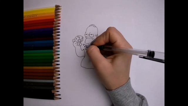 Симпсоны. Рисуем Гомера Симпсона. смотреть онлайн