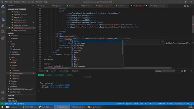 18 - Limitar Enlaces Visibles en Paginación y Enlaces Extras [Vue.js 3 CLI] смотреть онлайн