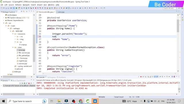 #15 Exception handling in Spring MVC | Spring MVC tutorials смотреть онлайн