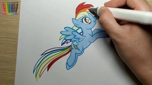 Раскраска. ?️?? Радуга Дэш - Rainbow Dash (Дружба - это чудо - My little pony) смотреть онлайн