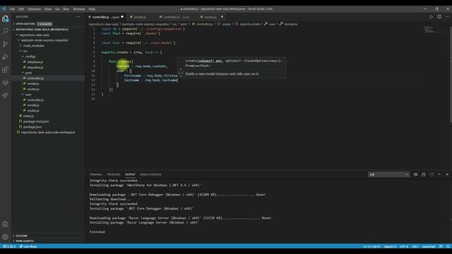 NodeJS + Express + Sequelize - Parte 5/14 смотреть онлайн