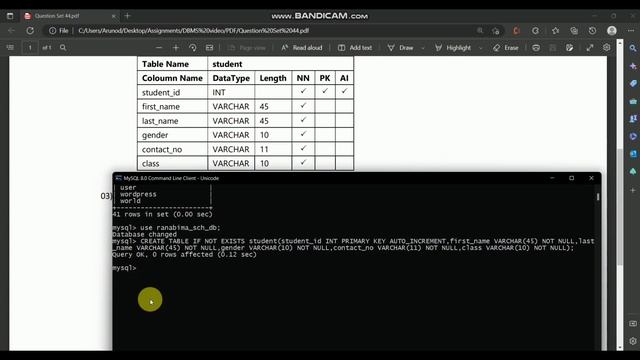 Data Base Task 44 | 1st Year | Java Institute For Advanced Technology смотреть онлайн