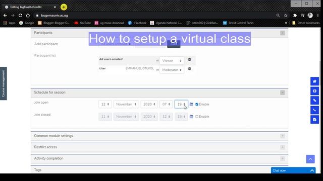 How to set up a virtual class BigBlueButton | Bugema University Elearning Platform смотреть онлайн