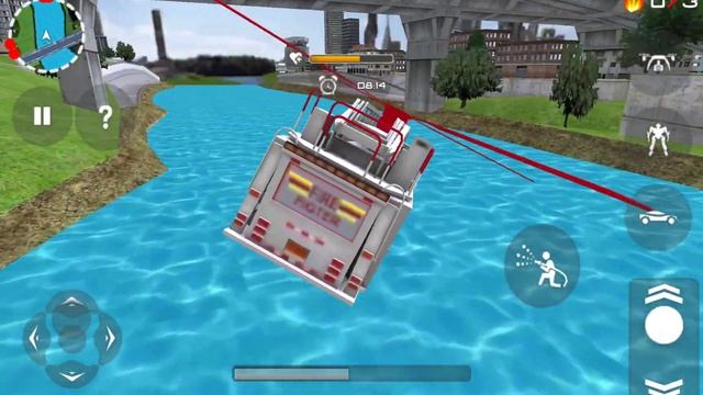 Flying Futuristic Firefighter Truck Robot Transformer City Rescue Simulator - Android Gameplay. смотреть онлайн