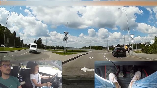Перший урок водіння по місту. Заглохли. Рух по колу смотреть онлайн