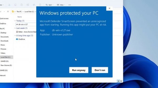 Windows protected your pc microsoft defender smartscreen prevented an unrecognized app from startin