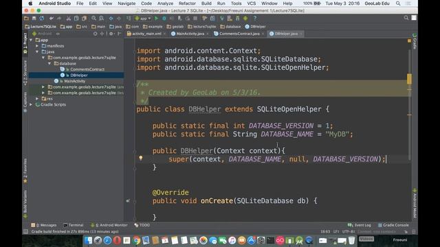 Android Lecture 07 (SQLite) смотреть онлайн