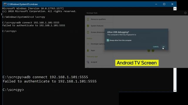 Mirror screen Android TV to Windows control keyboard mouse SCRCPY LAN WIFI смотреть онлайн