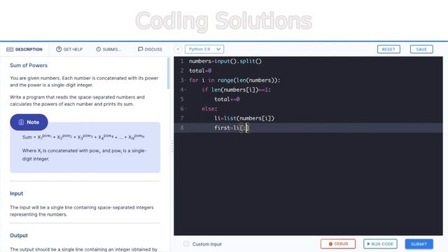 Sum of Powers | CCBP IDP Set 1 Question Solution | Python IDP Prep Series Level 1 | Coding Solution смотреть онлайн