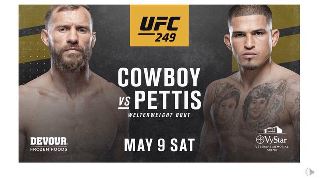 Прогноз на бой Энтони Петтиса против Дональда Серроне UFC 249 смотреть онлайн