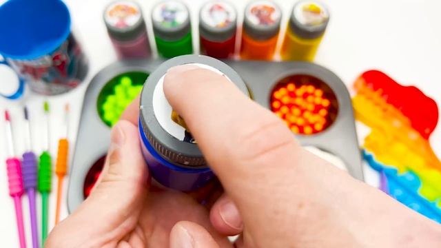 Satisfying Video L How To Make 6 Stress Balls FROM Rainbow Lollipop AND Painting Cutting ASMR #2