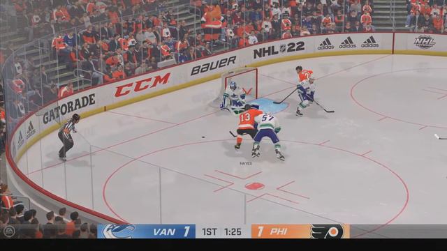 NHL 22 EA Play Canucks vs Flyers 2 Periods of Gameplay Simulation! [ PS5 4K HDR ] смотреть онлайн