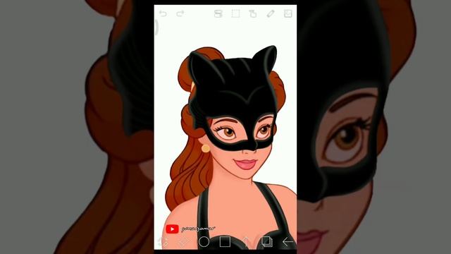 Disney Princess Belle Glow Up Transformation As Catwoman Edit On Ibispaint X