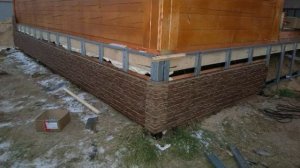 Утепление фундамента на сваях