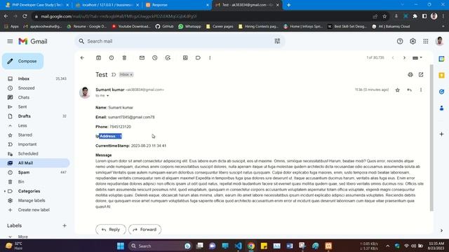 Contact form | HTML, CSS , PHP, PHPMailer смотреть онлайн