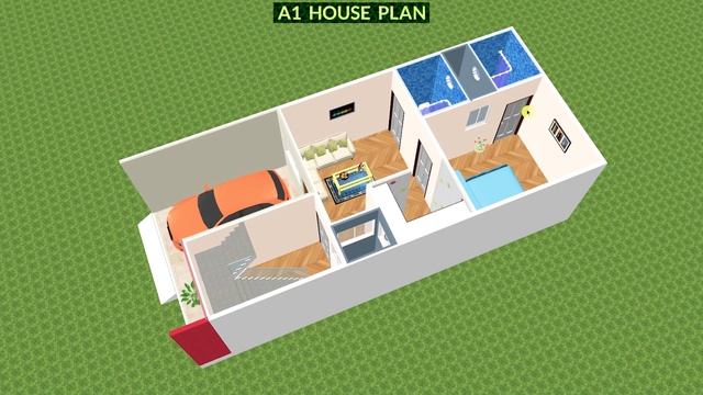 15x35 | 15by35 House Plan with Car Parking | 60 Gaj | смотреть онлайн