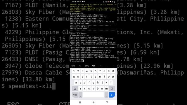 INTERNET SPEEDTEST USING TERMUX смотреть онлайн
