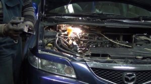Mazda Premacy замена ГРМ эпизод 1 "Первый блин комом))))))))"