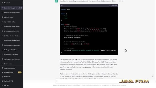 How to calculate months between two dates in Golang 1.20 смотреть онлайн