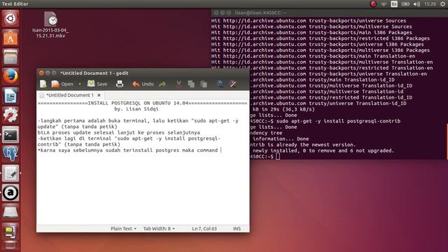 Cara Install PostgreSQL di Ubuntu 14.04 смотреть онлайн