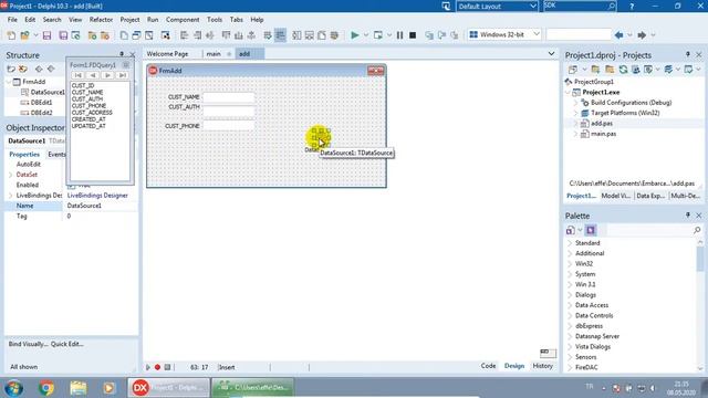 Delphi Firebird CRUD (Insert,Delete,Update) Operations