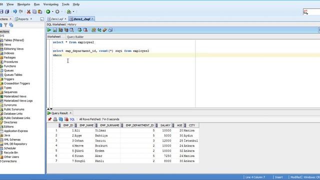 Oracle PL/SQL - Analitik Fonksiyonlar-1 смотреть онлайн