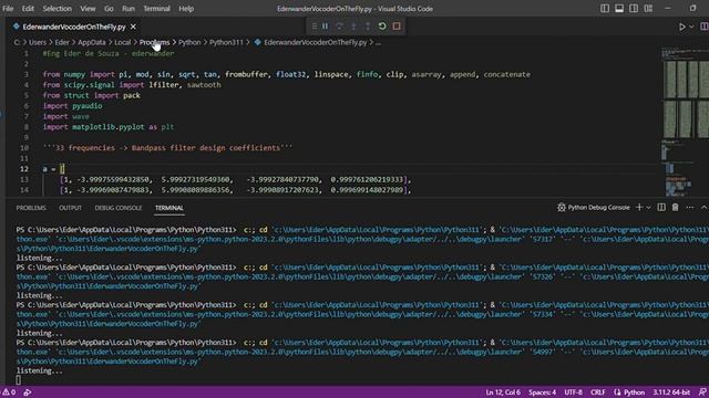 ● Python real-time channel vocoder tests смотреть онлайн
