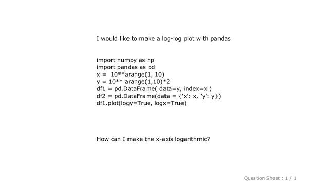 Pandas : Log-Log plot of pandas dataframe смотреть онлайн
